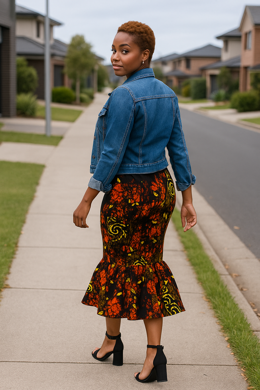 Afro Glow Flare Skirt