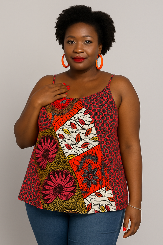 Flowy Print Swing Top
