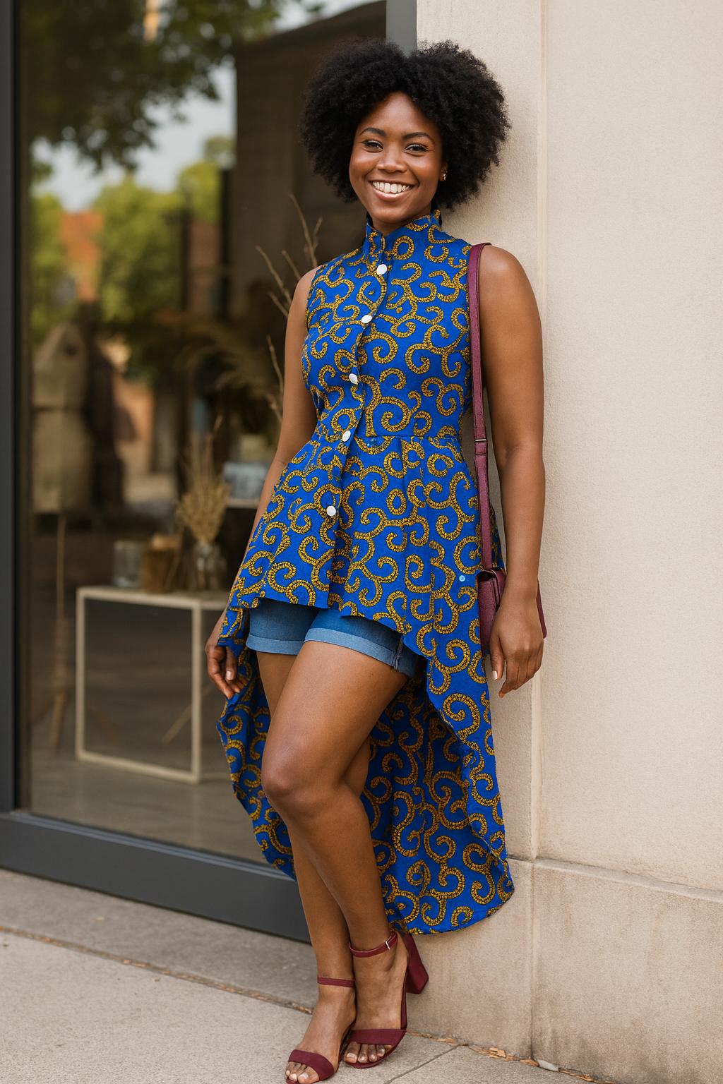 Majesty High-Neck Midi Top