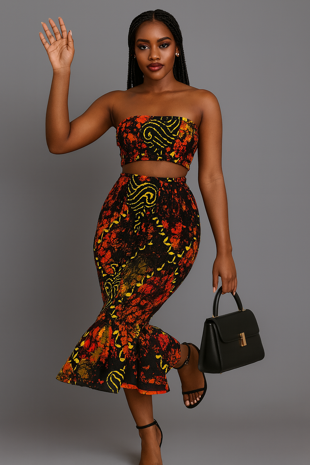 Afrochic two piece skirt