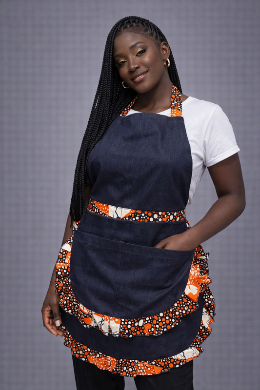 Sunset Speckle African Print Apron