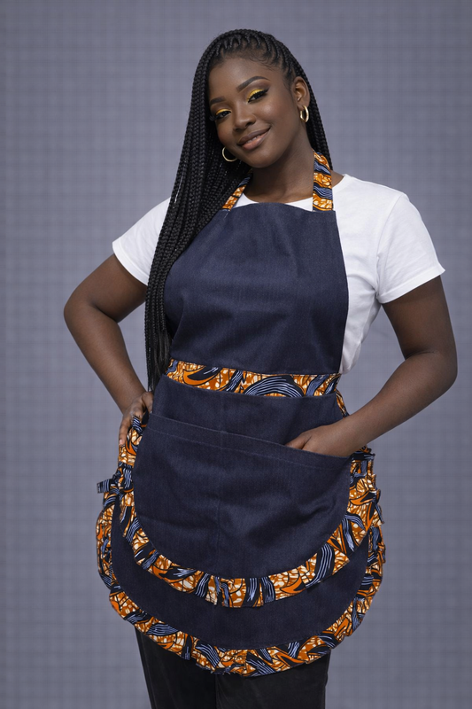 Amber Wave African Print Apron