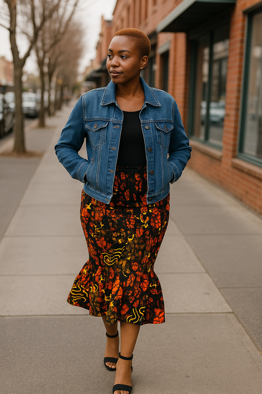 Afro Glow Flare Skirt