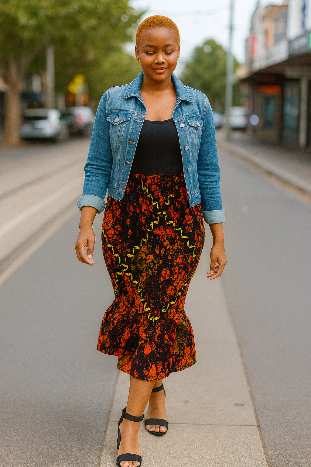 Afro Glow Flare Skirt