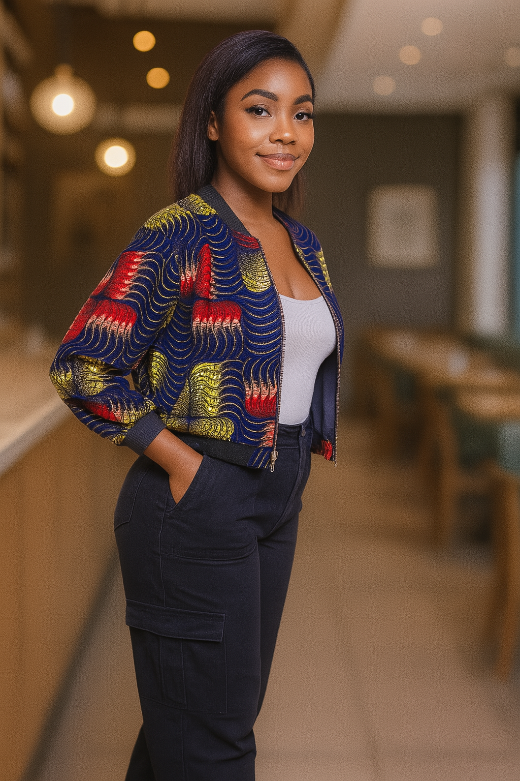 AfroChic Zip-Up Ankara Jacket