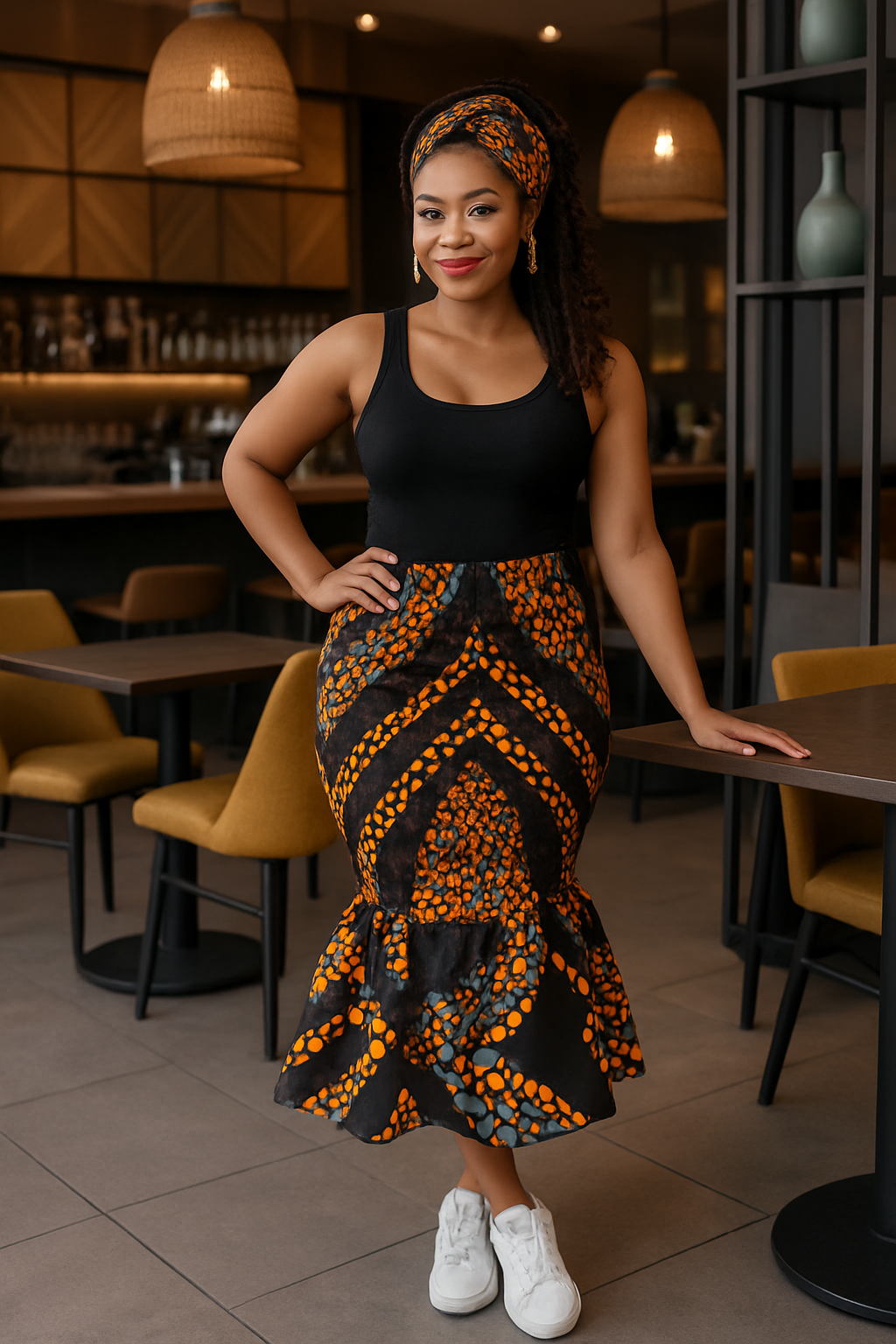 Ankara fishtail skirt