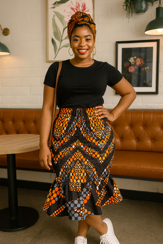 Ankara fishtail skirt