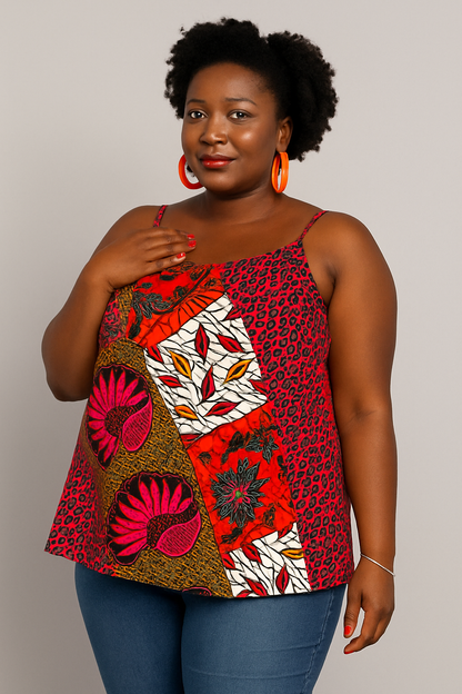 Flowy Print Swing Top
