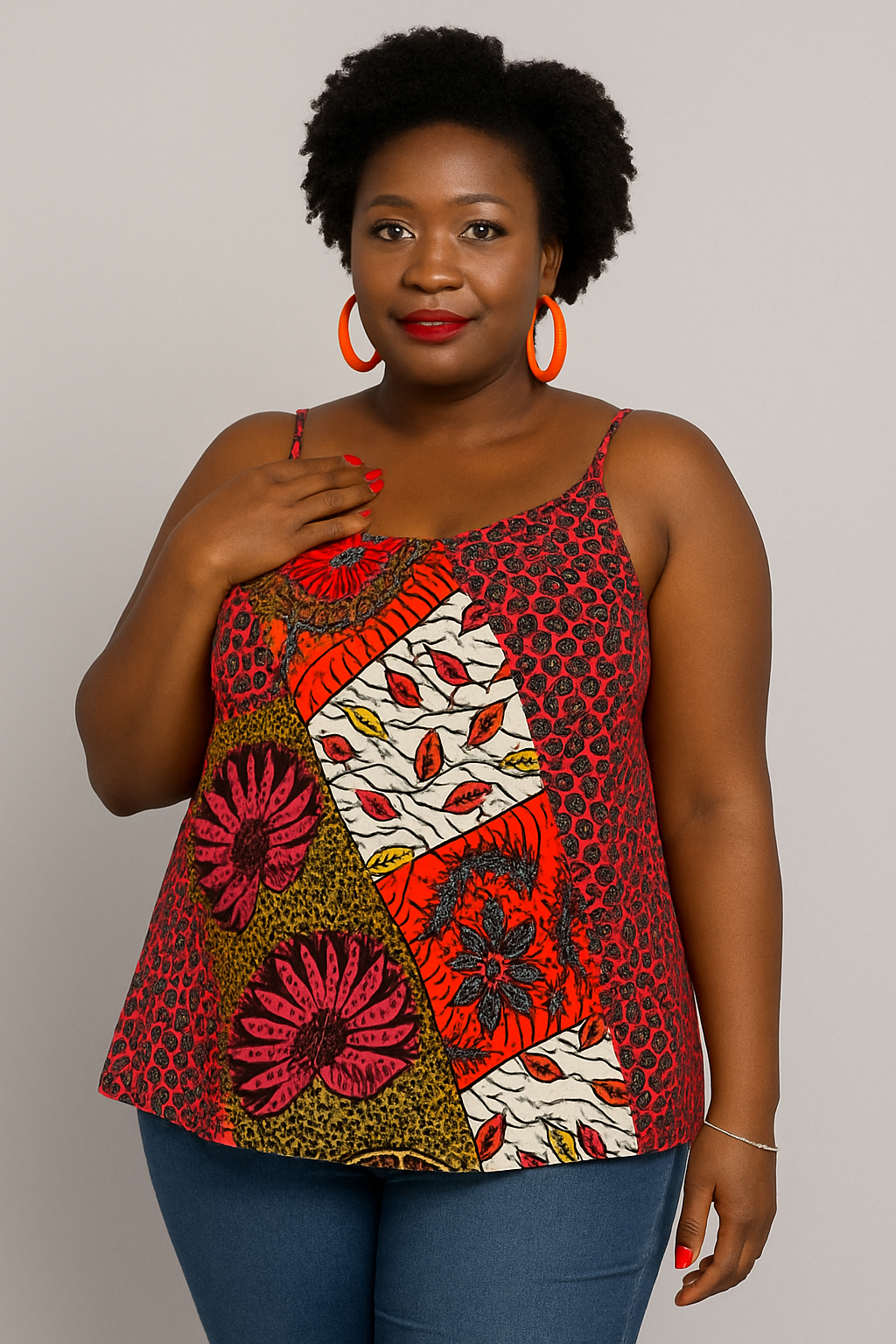 Flowy Print Swing Top