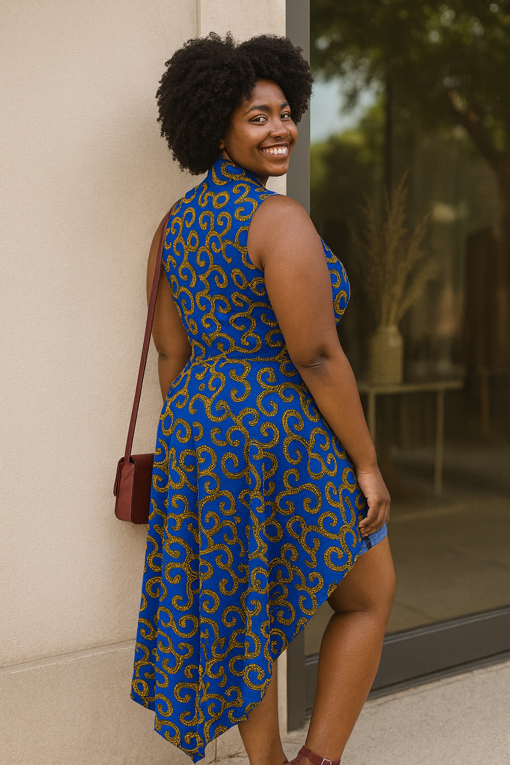 Majesty High-Neck Midi Top