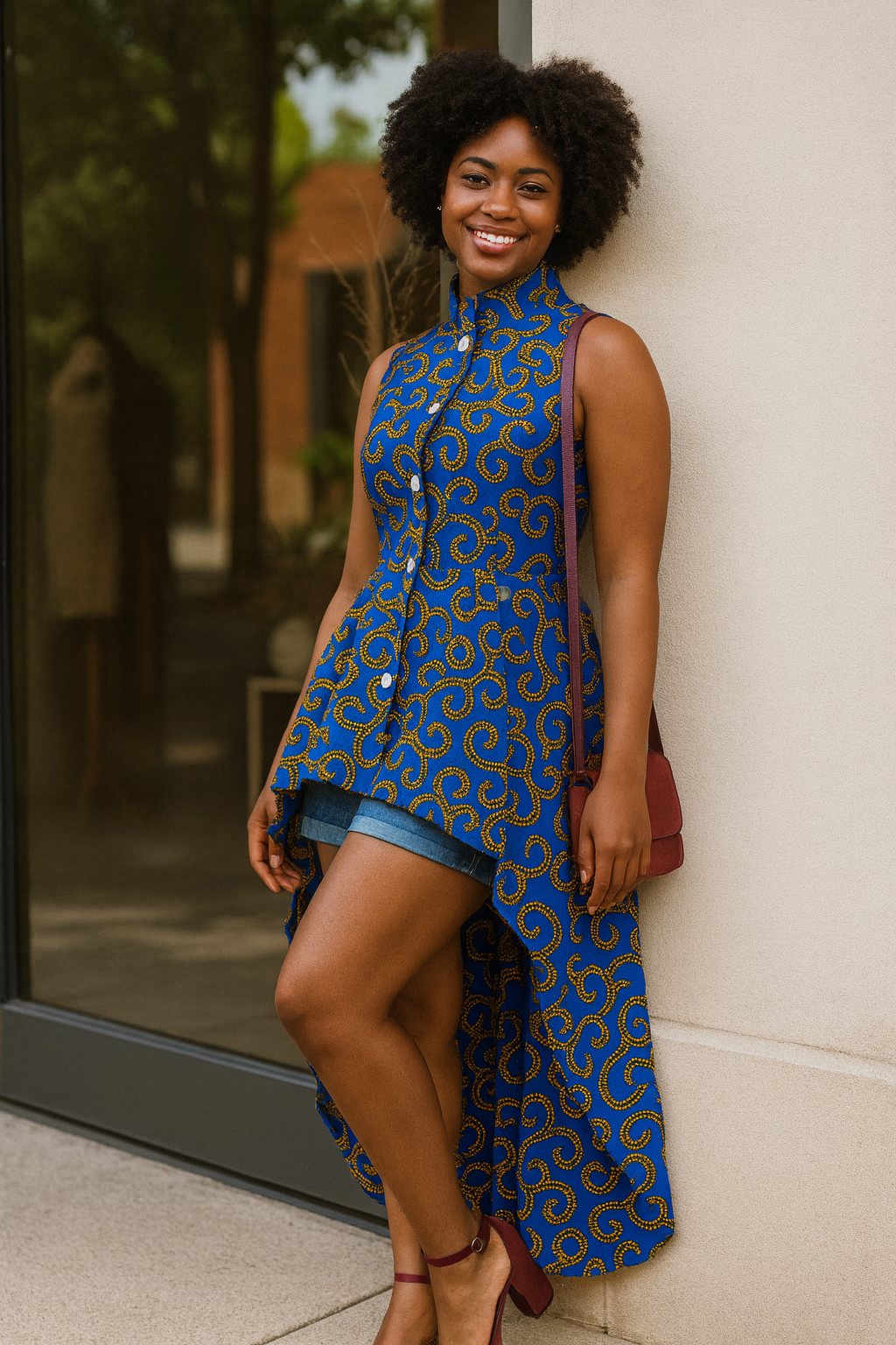 Majesty High-Neck Midi Top