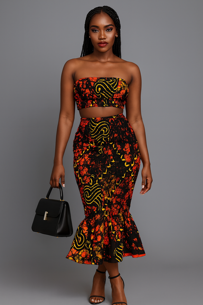 Afrochic two piece skirt