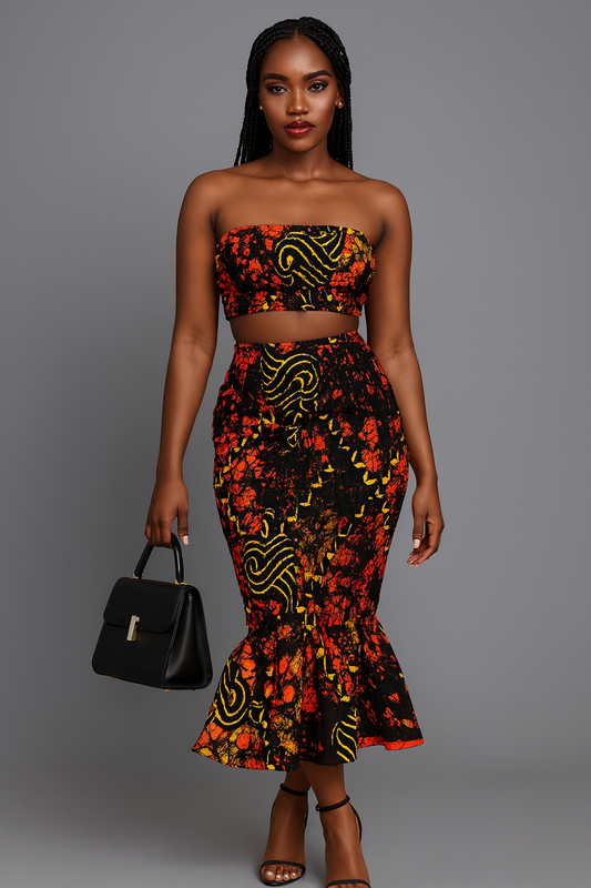 Afrochic two piece skirt