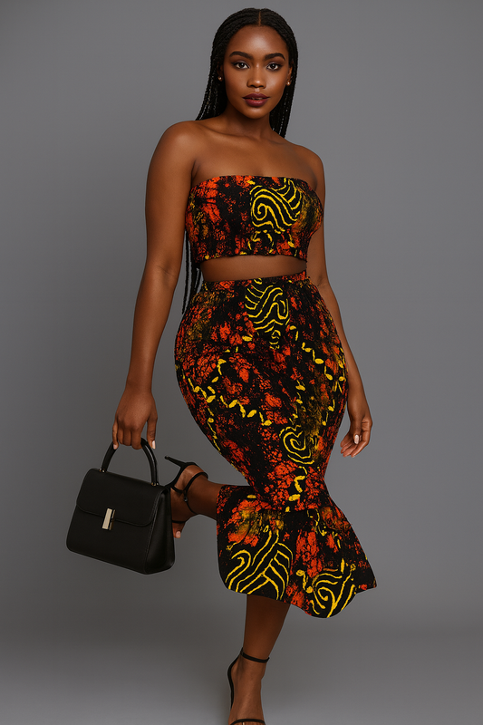 Afrochic two piece skirt