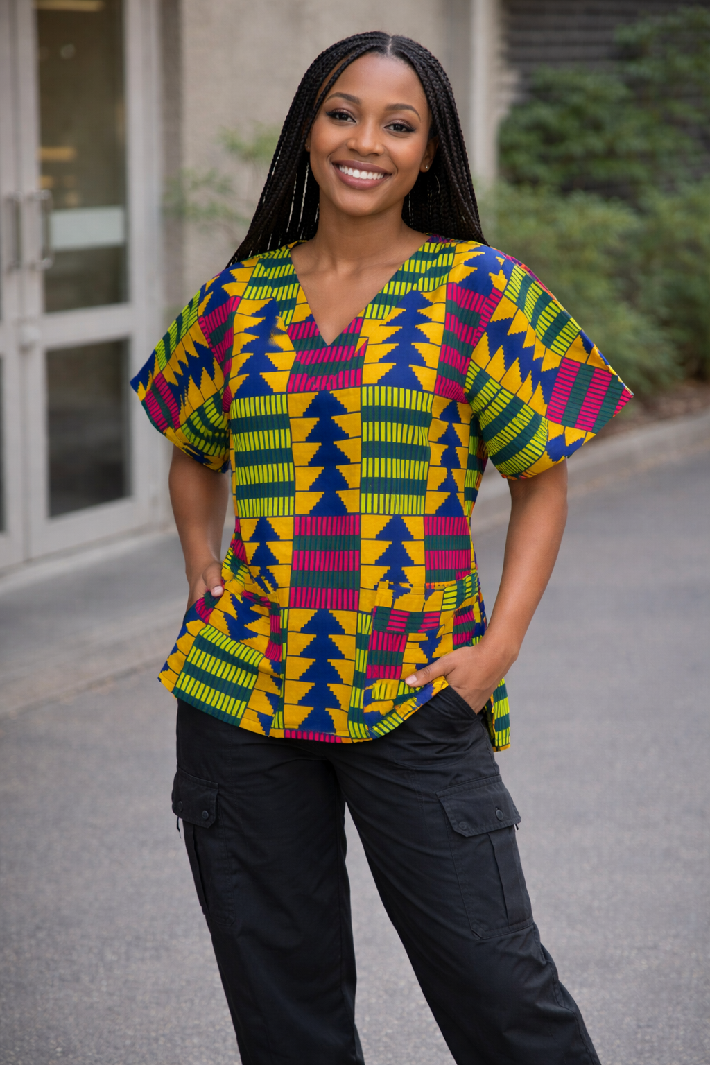 Kente Glow Scrub