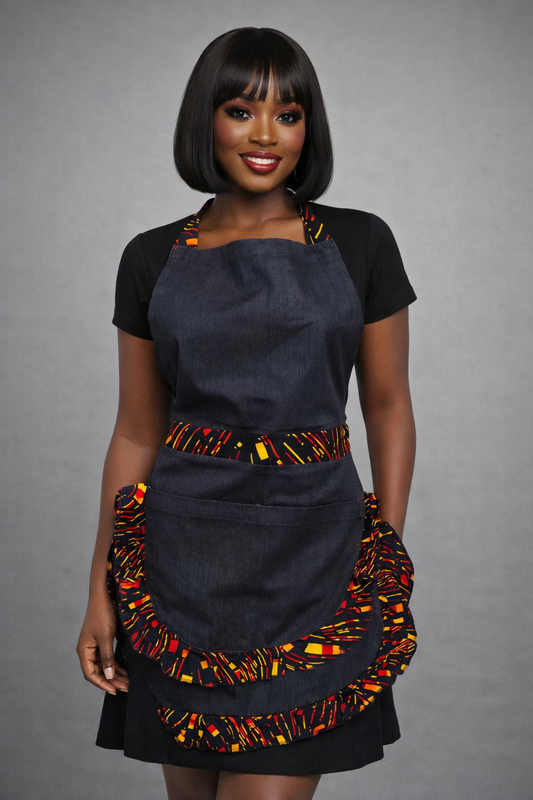 Fire Rhythm African Print Apron