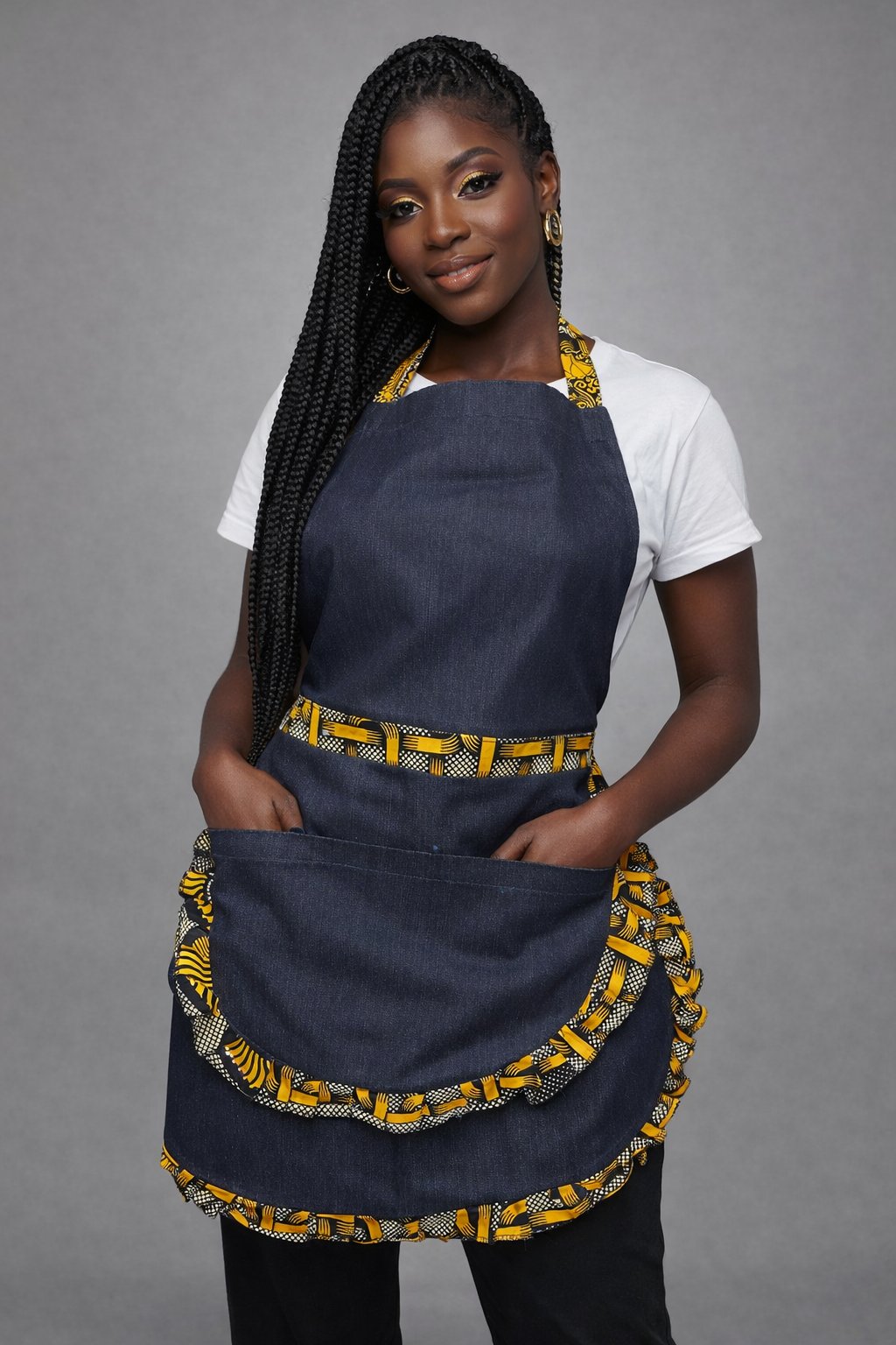 Golden Horizon African Print Apron