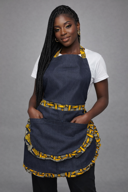 Golden Horizon African Print Apron