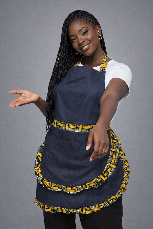 Golden Horizon African Print Apron