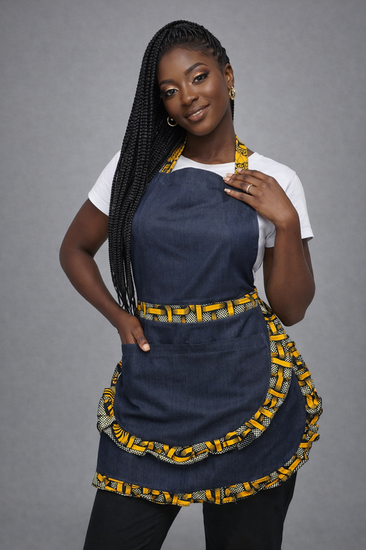 Golden Horizon African Print Apron