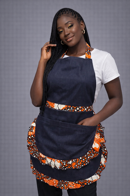 Sunset Speckle African Print Apron