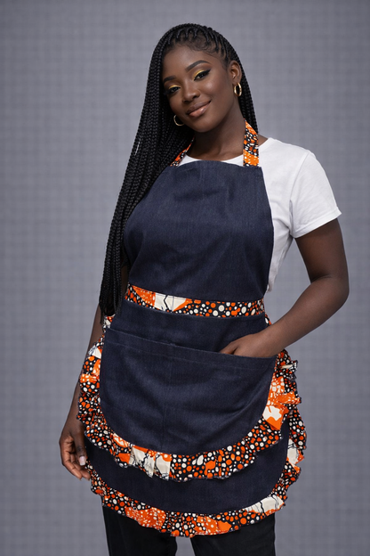 Sunset Speckle African Print Apron