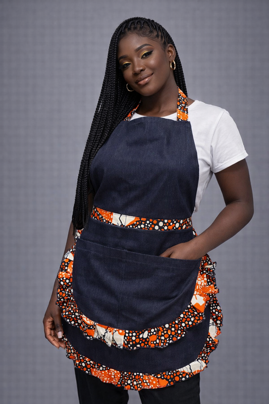Sunset Speckle African Print Apron