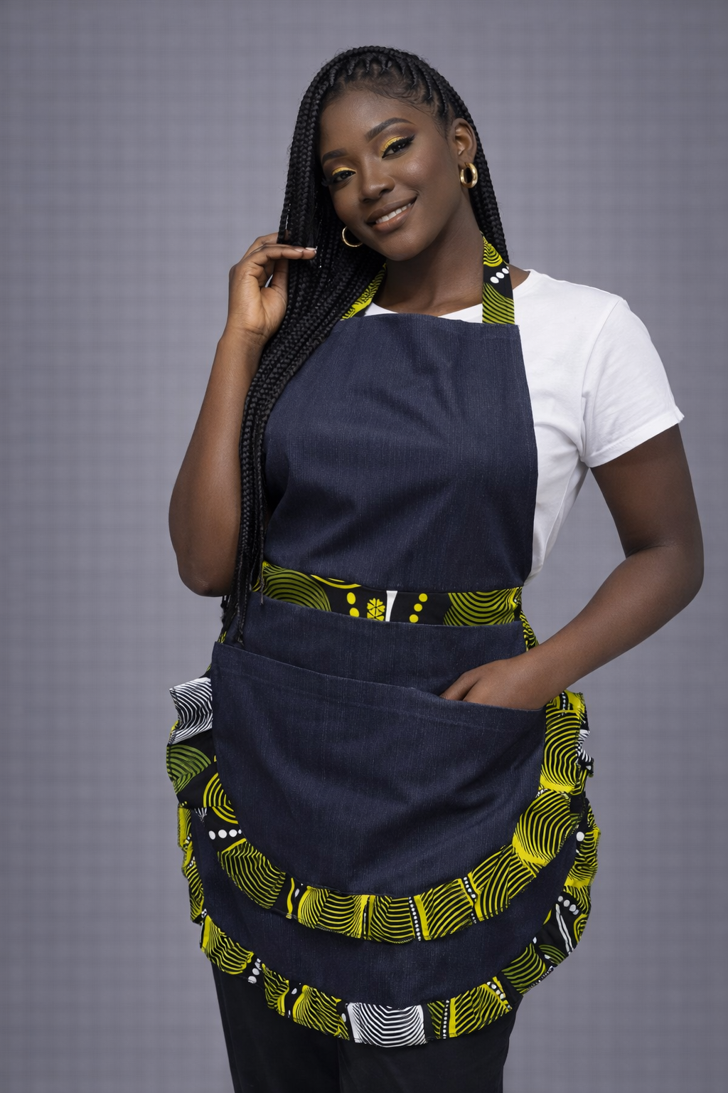 Lime Pulse African Print Apron