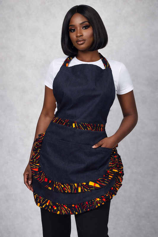 Fire Rhythm African Print Apron