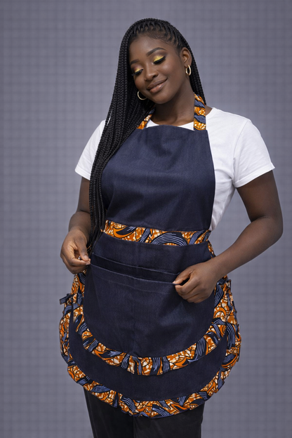 Amber Wave African Print Apron