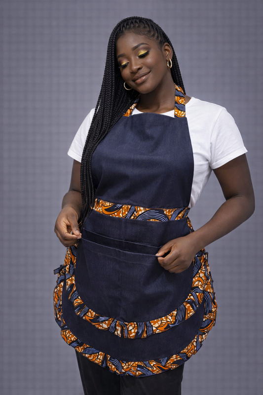 Amber Wave African Print Apron